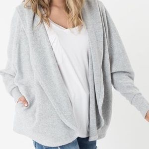 Z Supply Hooded Gray Cardigan
